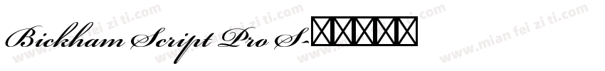 Bickham Script Pro S字体转换